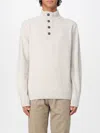 Barbour Sweater  Men Color Cream In Burgundy