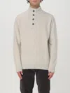 Barbour High-neck Half Buttoned Knit Jumper In Weiss