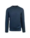Barbour Pima Cotton Crewneck Sweater Navy In Blue