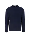 Barbour Checked-panel Crewneck Jumper In Blue