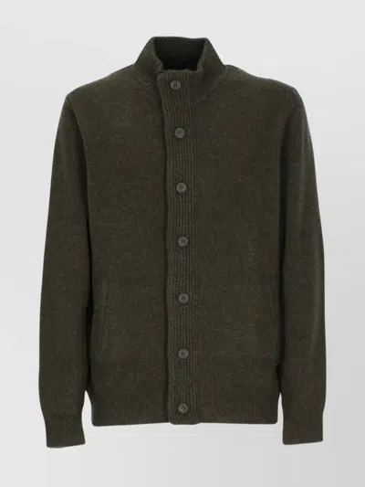 BARBOUR SWEATER HIGH NECK ELBOW PATCHES
