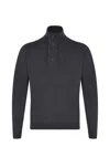 Barbour Sweater In Wool. In Grigio Antracite