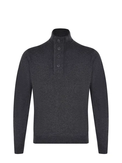 Barbour Sweater In Wool. In Grigio Antracite