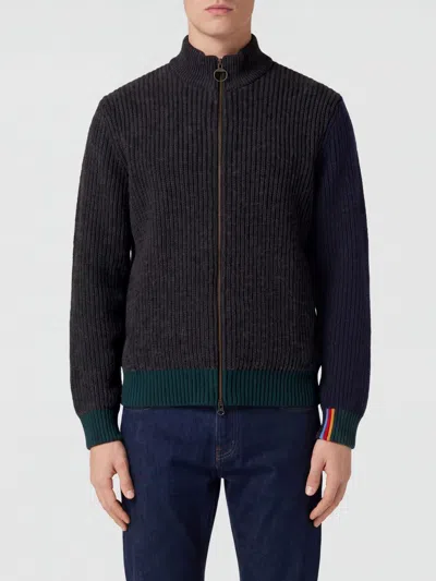 Barbour X Paul Smith Gamefair Cable-knit Zip-up Cardigan In Multi