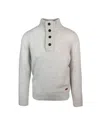 Barbour High-neck Half Buttoned Knit Jumper In White