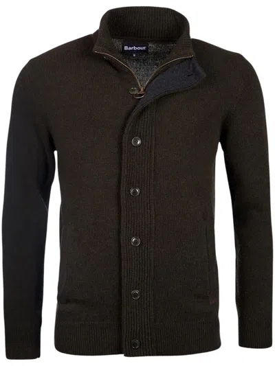 Barbour Sweater With Buttons In Brown