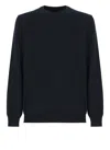 Barbour Crewneck Sweater Ribbed Long Sleeves In Blue