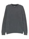 Barbour Wool Crewneck Sweater In Gray In Gray