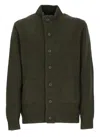 Barbour Sweater High Neck Elbow Patches In Green