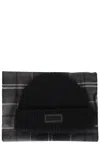 Barbour Sweeper Beanie And Scarf In Black