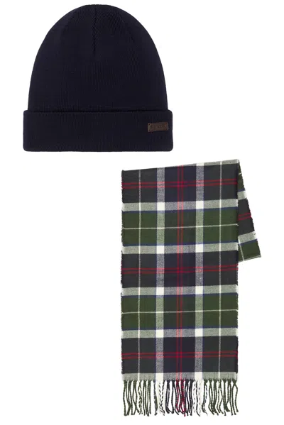 Barbour Swinton Beanie & Galingale Gift Set In Black