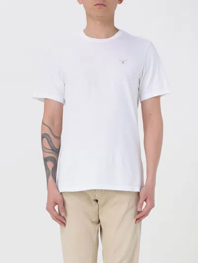 Barbour Basic Branded Cotton-jersey T-shirt In White