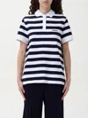 Barbour Ashbourne Stripe Stretch Cotton Polo Shirt In Blue
