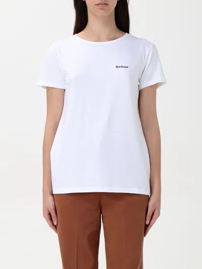 BARBOUR T-SHIRT BARBOUR WOMAN COLOR WHITE,G73411001