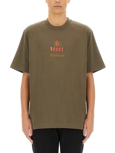 Barbour T-shirt With Logo In Green