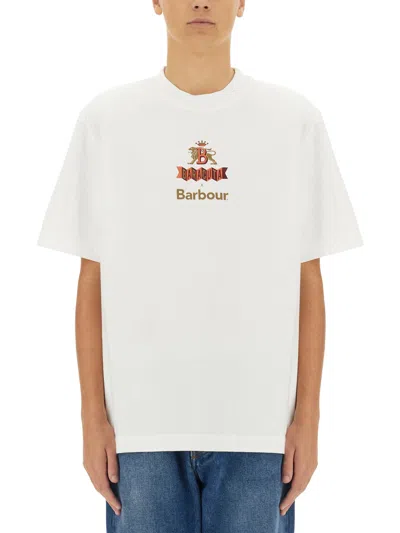 Barbour T-shirt With Logo In White