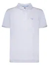 Barbour Tartan Pique Polo T-shirt In White