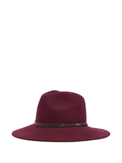 Barbour Tack Fedora Braided-trim Hat In Brown