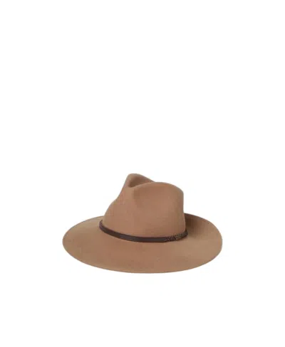 Barbour Tack Wool Fedora In Brown
