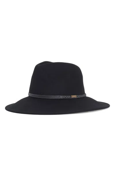 Barbour Tack Wool Felt Fedora In Black