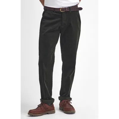 Barbour Tailored Fit Cotton Stretch Corduroy Chinos In Forest