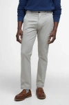 Shop Barbour Tailored Fit Flat Front Stretch Cotton Chinos In Mist