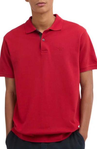 Barbour Tailored Fit Pima Cotton Polo In Red