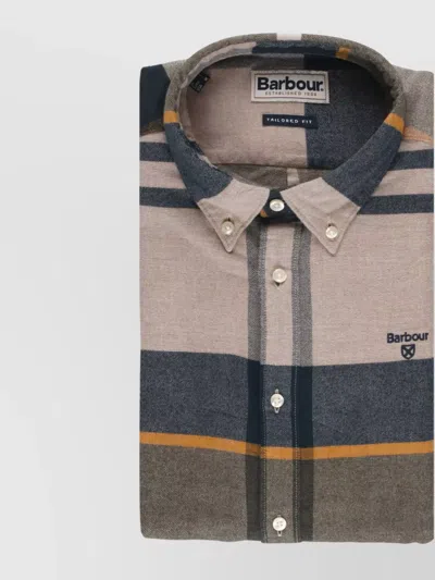 Barbour Checked Button-fastening Shirt In Neutral