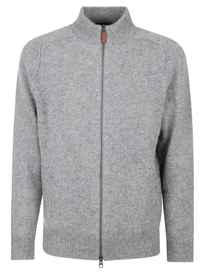 Barbour Talder Zip Cardigan In Grey