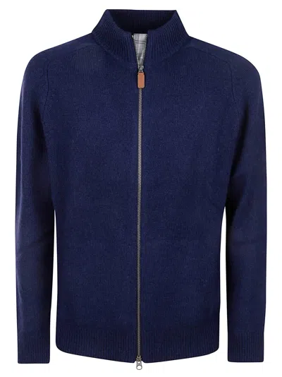 Barbour Harwood Fleece Jacket In Blue