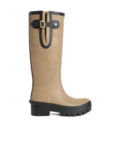 Barbour Tall Rubber Rain Boot In Nude