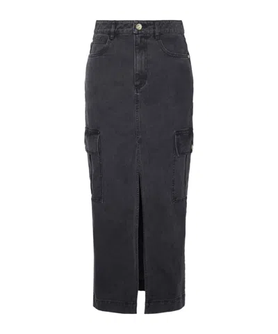 Barbour Tamsin Cargo Midi Skirt In Gray