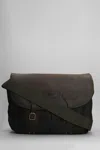 Barbour Tarras Waxed Messenger Bag In Green