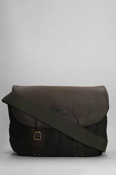 Barbour Tarras Waxed Messenger Bag In Green