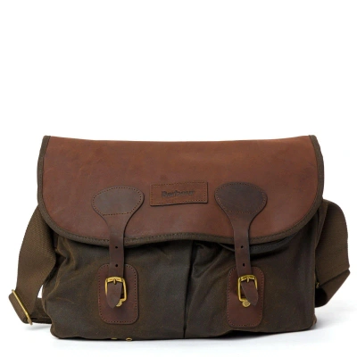 Barbour Tarras Waxed Messenger Bag In Green