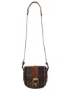 Barbour Plaid Cross-body Bag Adjustable Strap Detail In Brown