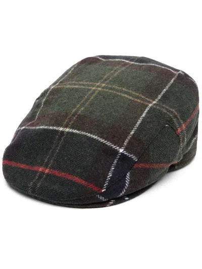 Barbour Tartan Baker Boy Hat In Black