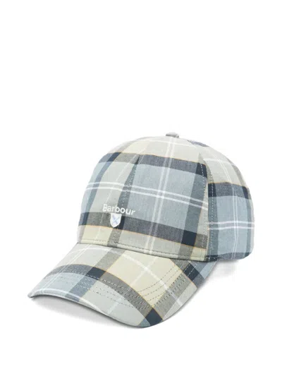 Barbour Tartan Baseball Cap In Blue