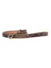 Barbour Tartan Plaid Lightweight Webbing Pet Leash In Neutrals