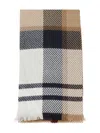 Barbour Tartan-check Fringed Scarf In Neutral