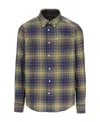 Barbour Fortrose Tartan Green Blue Shirt In Gray