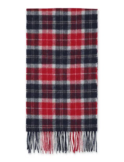 Barbour Tartan Checked Fringed Scarf In Multi