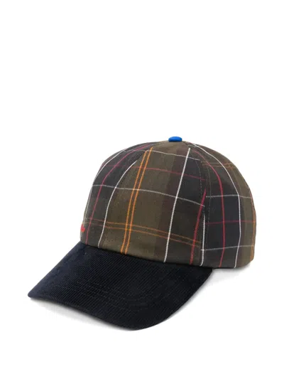 Barbour Tartan Corduroy Cap In Black