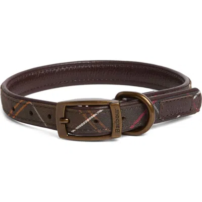 Barbour Tartan Dog Collar In Brown