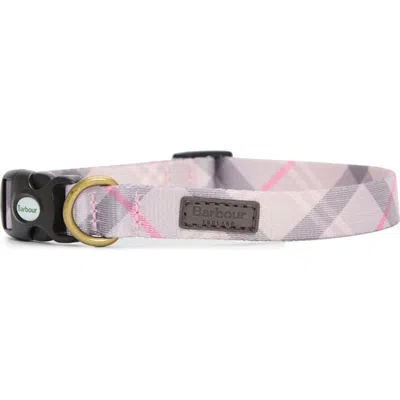 Barbour Tartan Dog Collar In Pink