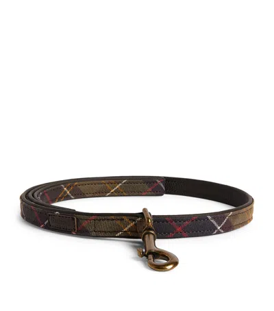 Barbour Tartan Dog Lead In Green