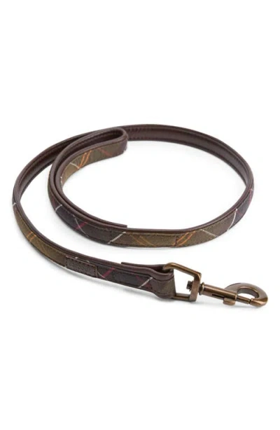 Barbour Tartan Dog Leash In Brown