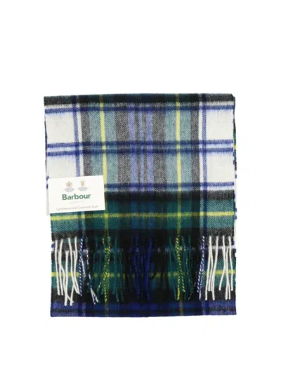Barbour Tartan Fringed Edges Scarf In Multi