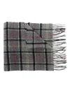 Barbour Tartan-fringed Scarf In Gray