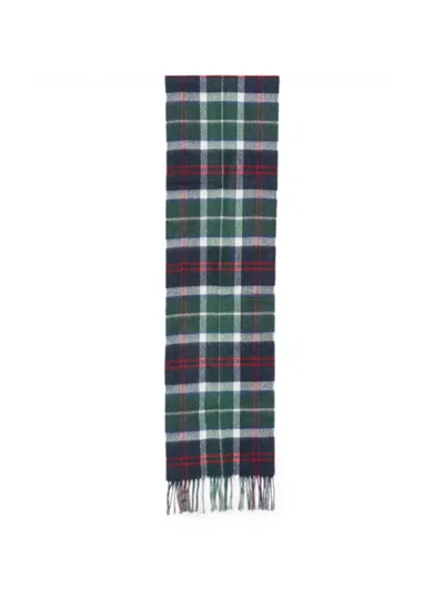 Barbour Tartan Fringed Scarf In Multi